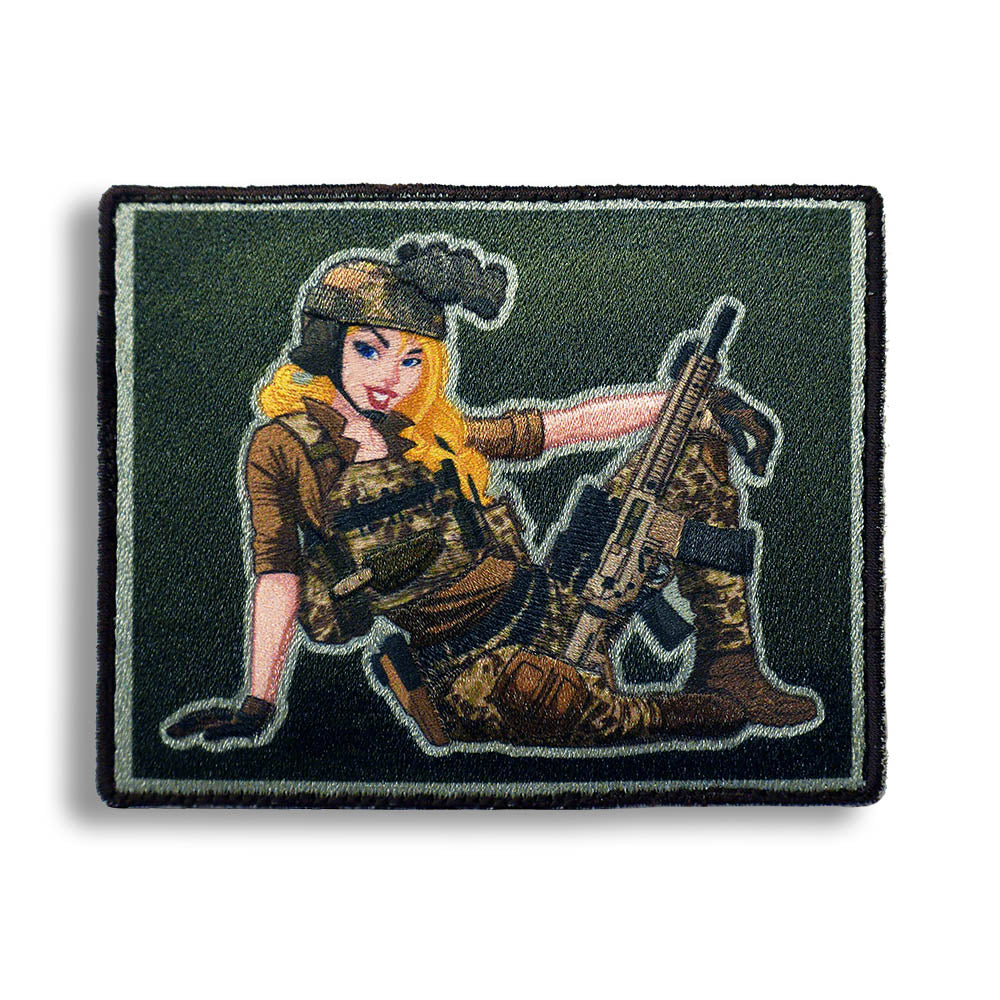 Pinup Girl Morale Patch - Freedom Stencils