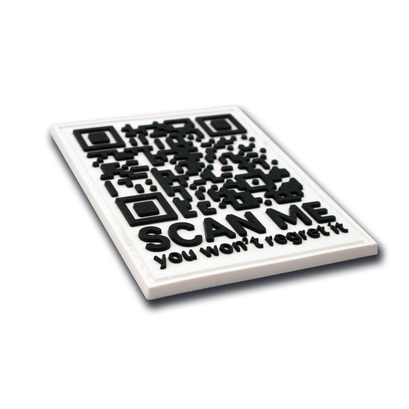 rickroll qr code patch  Rick Roll QR Code Funny Morale Patch.2x3 Hook and  Loop Patch. Made in The USA